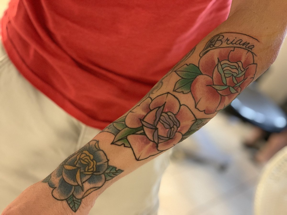 JakeChatman's tweet photo. Got my nieces and nephew name added to my sleeve. I’m one blessed uncle 💙 https://t.co/bL0Qnfd2wF