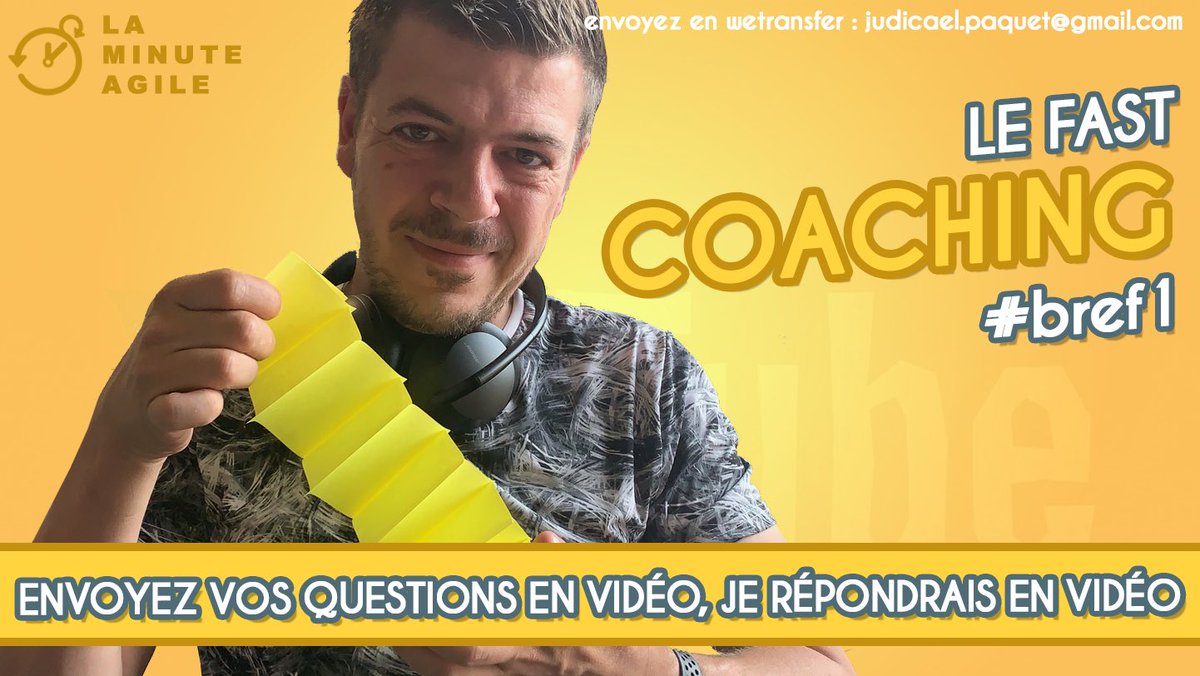 myagilepartner's tweet image. Envoyez vos questions agiles/scrum en vidéo (wetransfer: judicael.paquet@gmail.com) et je vous répondrais avec ce nouveau format :) [votre vidéo sera intégrée à ma vidéo] !!! A vos téléphones :p #agile #scrum #videoagile #videoscrum #youruber #youtubers #scrummaster