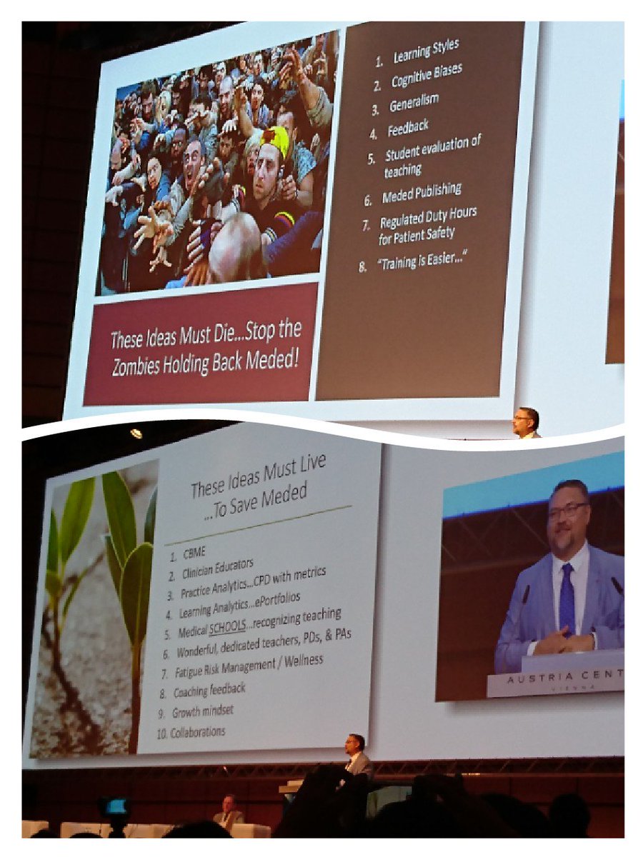 #AMEE2019 Time for a change in literature and research? Pechakucha: These Ideas Must Die: The Zombies of MedEd by Jason Frank