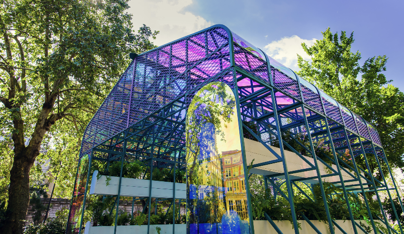 Inject some colour into your day with the beautiful House of Wayward Plants: The Smithfield Greenhouse, a special project commissioned for @CultureMileLDN Smithfield Rotunda Gardens by <a href="/waywardplants/">Wayward</a> 🌈architecturediary.org/london/events/…