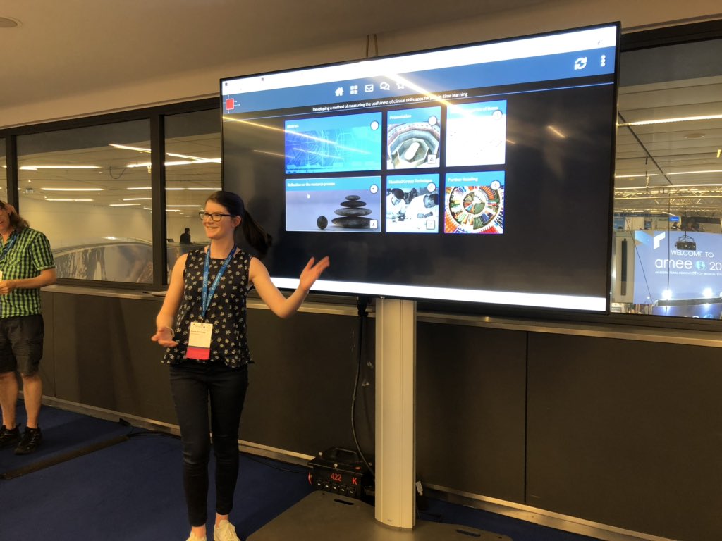 Great job yesterday by my summer student, Grace, on her ePoster. #AMEE2019 #9FF05 #MedEd