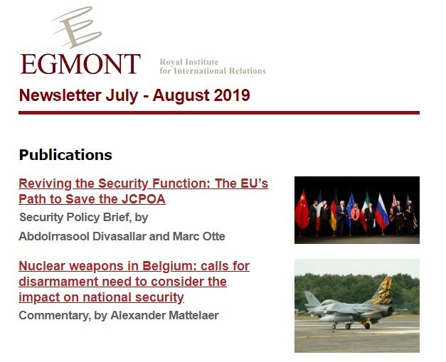 EgmontInstitute's tweet photo. Would you like to know what our researchers @EgmontInstitute have been doing this summer? Subscribe to our #newsletter #thinktanklife https://t.co/UNwUzhkJUD https://t.co/Vet9ojowBm