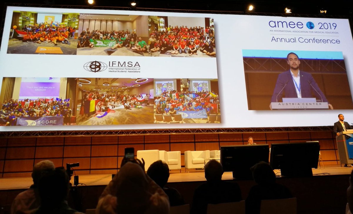 IFMSA's tweet photo. We hope you have all enjoyed our PechaKucha presentation at #AMEE2019! We're committed to be accountable for the future and send our message to the grassroots of #MedEd where we are most needed! @AMEE_Online https://t.co/AmLXBTEcRA