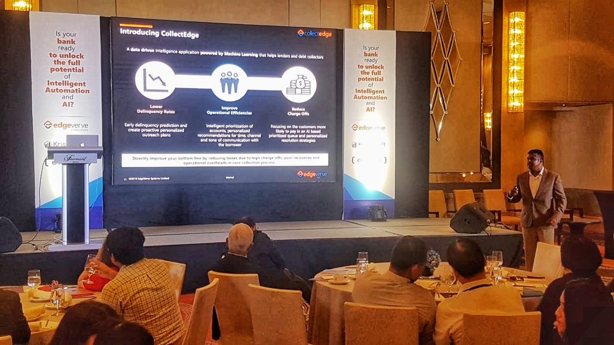 edge_verve's tweet photo. Glimpses from @psponsi's informative session on how #AI and #ML are transforming #banking experiences from our partner event in Philippines in association with @KrisFinSoft and @ExpleoGroup.
#CollectEdge #Lending #FinTech https://t.co/iDF2rrX7rK