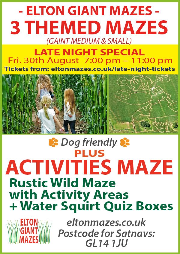 eltonmazes's tweet photo. LAST WEEK  DON'T MISS OUT  #MAZES 
OPEN DAILY  10.30 TILL 6 up to  1ST SEPT
 #LATENIGHT SPECIAL – #MAZES BY #TORCHLIGHT –
FRIDAY 30TH AUGUST 7 PM -11 PM
BRING A #TORCH !
ONLY 3 DAYS LEFT TO BUY TICKETS IN ADVANCE ON LINE   https://t.co/1QB8muQbri
#MyForestofDean #wyedean https://t.co/jNatM5YTzy