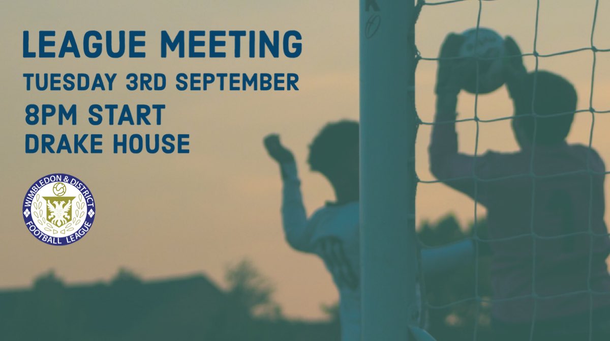 WandDFL's tweet photo. A friendly reminder to all clubs that we have a League Meeting next Tuesday 3rd September, details below.
Can we get 100% attendance for the second meeting running? 👀🙏🏻
There will also be a live Cup Draw on the night. Who do you want to come up against?
#WimDis https://t.co/LjltocTqXh