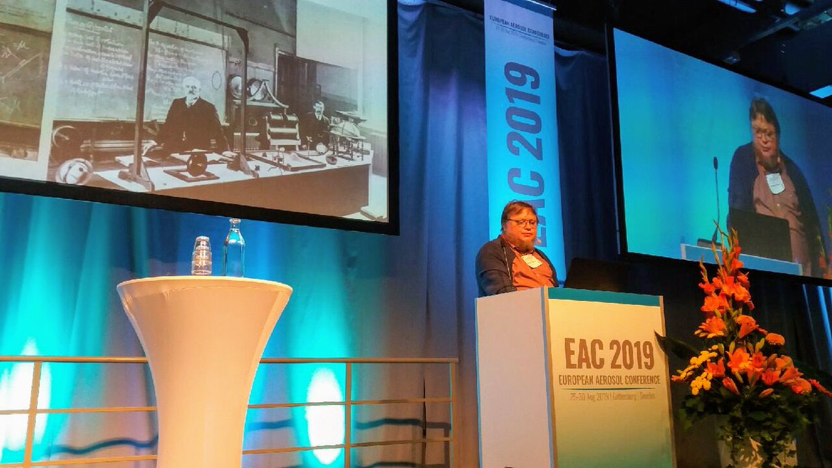 Douglas_Nilsson's tweet photo. It is 100 years since John Aitken died. Aitken is considered the founding father of our research field (aerosols, cloud formation etc). I ended up giving an anniversary lecture on the currently ongoing European Aerosol Conference 2019. (Thank you Monica for photos) @EAC20191 https://t.co/MNmmRPgE11