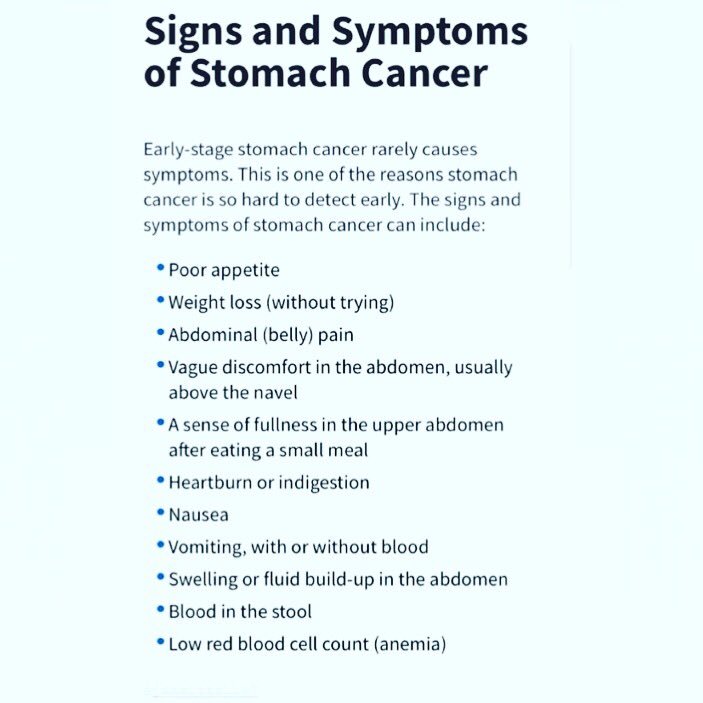 It’s so important to be aware of the signs and symptoms of stomach cancer. Early diagnosis is key. If I’m doubt, check it out. #paulspromise