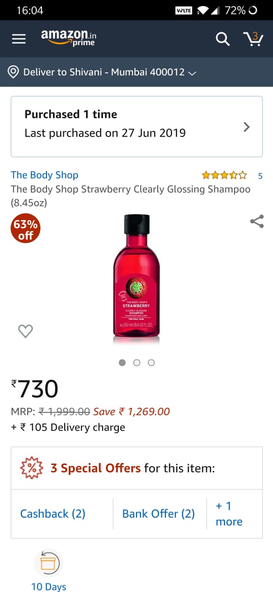 shivanimahendra's tweet image. @amazon shows wrong MRP of products &amp;amp; reduce the price to show discount. But in reality, it is still more than actual price of the original product. Amazon india is cheating its customers. Images for reference.
#amazonCheater #amazonindia @AmazonHelp