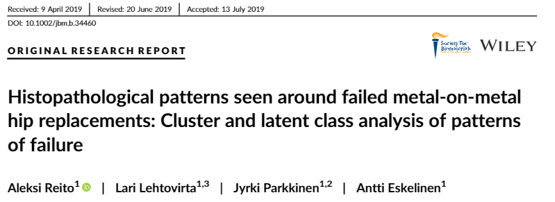 CoxaPro's tweet photo. New study from Coxa! Is there latent subtypes of histopathological patterns in failed MoM #hipreplacement's? #orthopaedics
Full-text here: https://t.co/sWfbhackla
 @AleksiReito @LariLehtovirta @Eskelinen1Antti https://t.co/8e88vZdviO