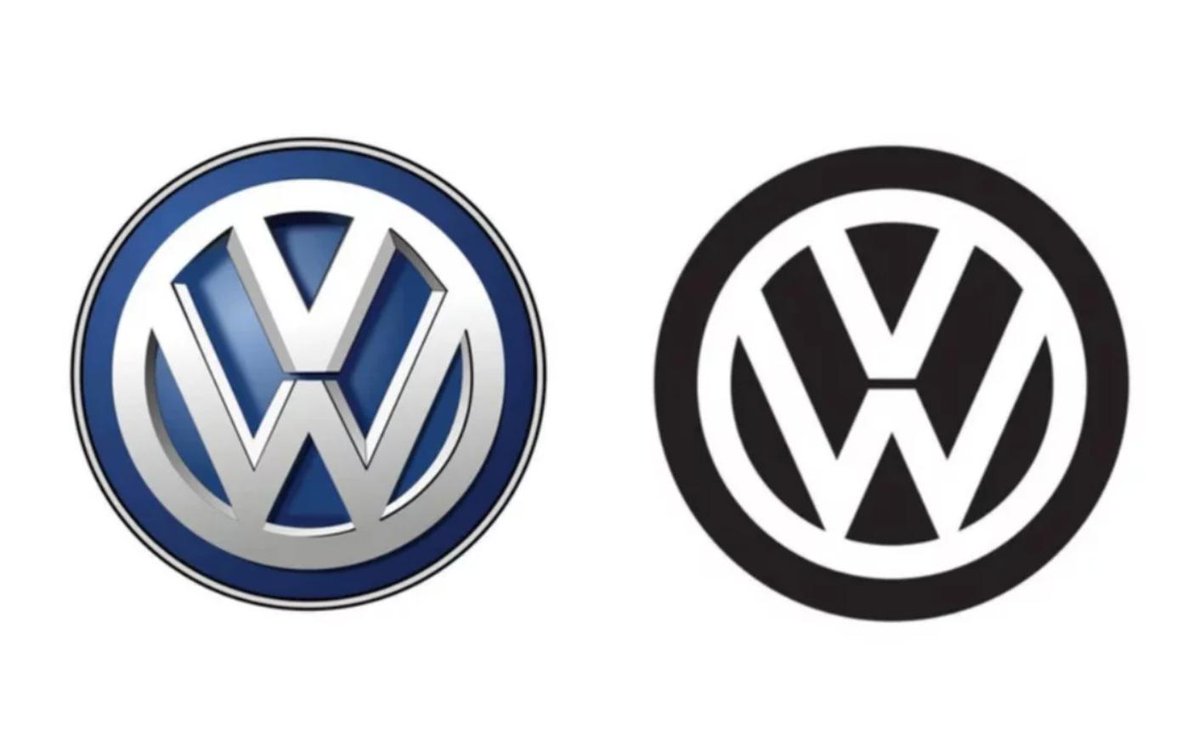 webringtourists's tweet photo. New (old?) #VW #logo.  What do you think about it? The eighth-generation #Golf will be the first production vehicle to feature the new logo. https://t.co/EQT7q3ZHib