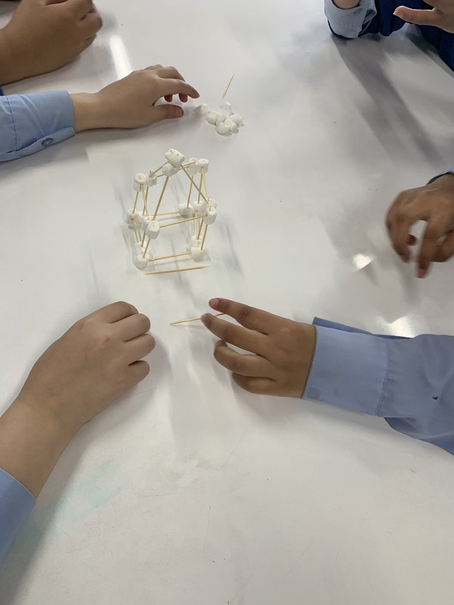 Today we continued working on developing 21st century skills.. thank you to <a href="/newtechguy/">Steven Zipkes </a> <a href="/ThinkGlobalPBL/">Think Global PBL</a> for this idea to do with our students! The task was to create a house using marshmallows and toothpicks.