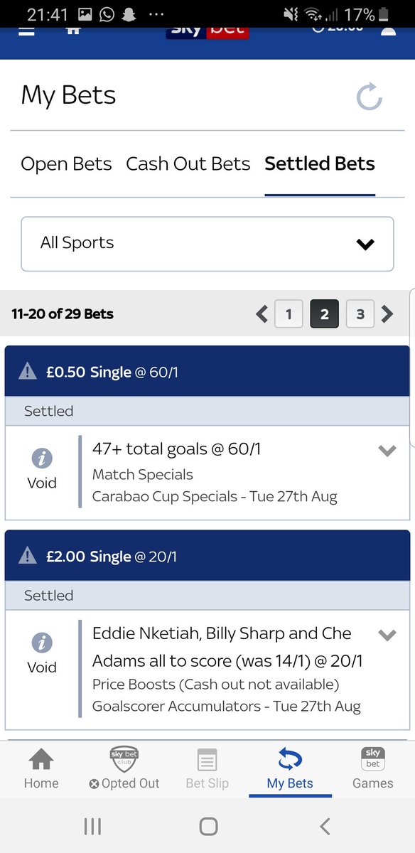 fuzzy_coyle's tweet photo. @SkyBet All bets void even though the abandoned match was 0 - 0 at HT and didn't affect total goals scored - Scandalous! Done out of £500+! Opinions?? #unfair #gutted #maybePPwouldpayout https://t.co/qCdeyHS8BV