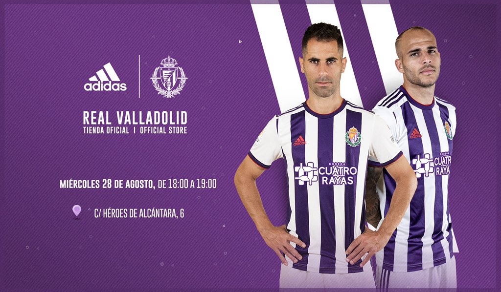 Anoi entregar años Real Valladolid C.F. on Twitter: "🤩💜 ¡Moyano y Sandro te esperan esta  tarde (18,00 horas) en la Tienda! Los cien primeras personas que compren  algún artículo se llevarán de regalo la pulsera