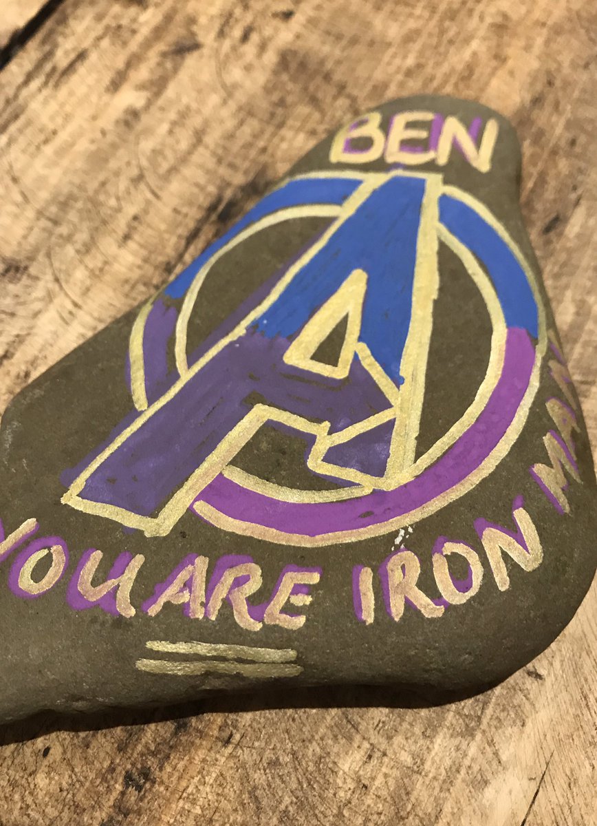 ginny_walker's tweet photo. Painted this rock for my boy yesterday. It’s to highlight @bensepicjourney &amp; the work of @DKMS_uk on FB and Instagram now ... #DKMSRocks ❤️❤️❤️❤️❤️ https://t.co/bVZoe0XOBo