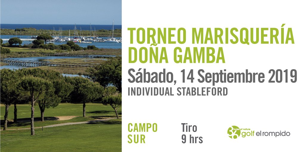 Descubre el evento que estamos preparando para dar fin al verano con broche de oro: el torneo Marisquería Doña Gamba, con su cocktail degustación de productos ofrecidos por el restaurante ⛳️😄 
Reserva tu plaza! 959 02 42 42 • torneos@golfelrompido.es
#viveelveranoconnosotros