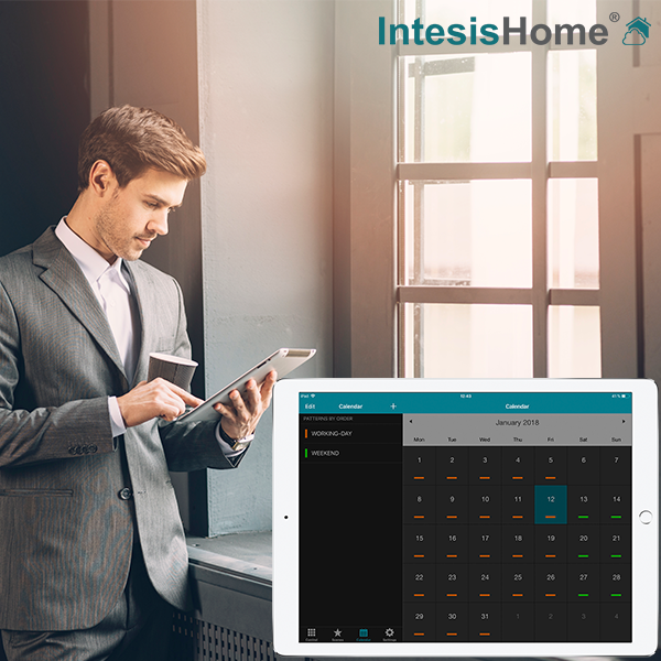intesishome's tweet photo. A lot of work in the office? Don't worry! Program the AC with the help of the IntesisHome calendar and define when you want to turn on or off your AC system.
#HVAC #climatesystem #airconditioning #smartcontrol #IntesisHome #IoT #Calendar https://t.co/98bZVtiITs