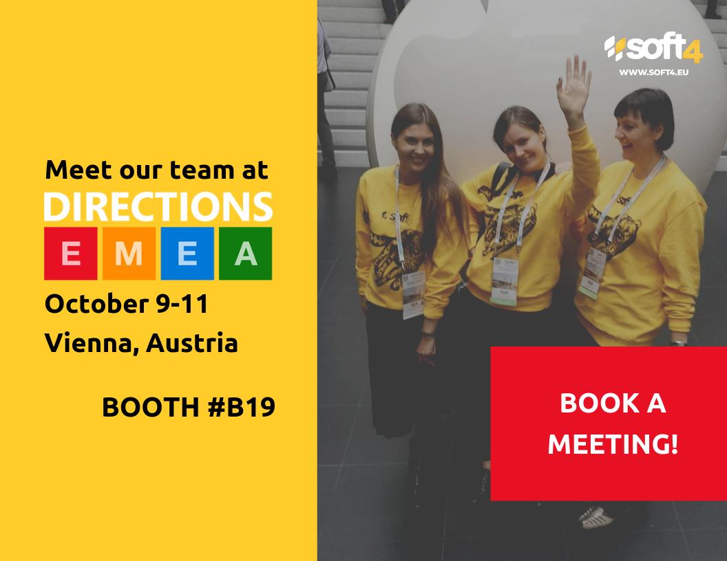 Soft4RealEstate's tweet photo. Are you also attending #DirectionsEMEA? 
Come over to Soft4’s booth no. B19 to find out how you can benefit from becoming our vertical #RealEstate solution partner. 

Click the link below and book a meeting now: 
https://t.co/LjY0PZCYr0 https://t.co/RnhtJDQ7lC