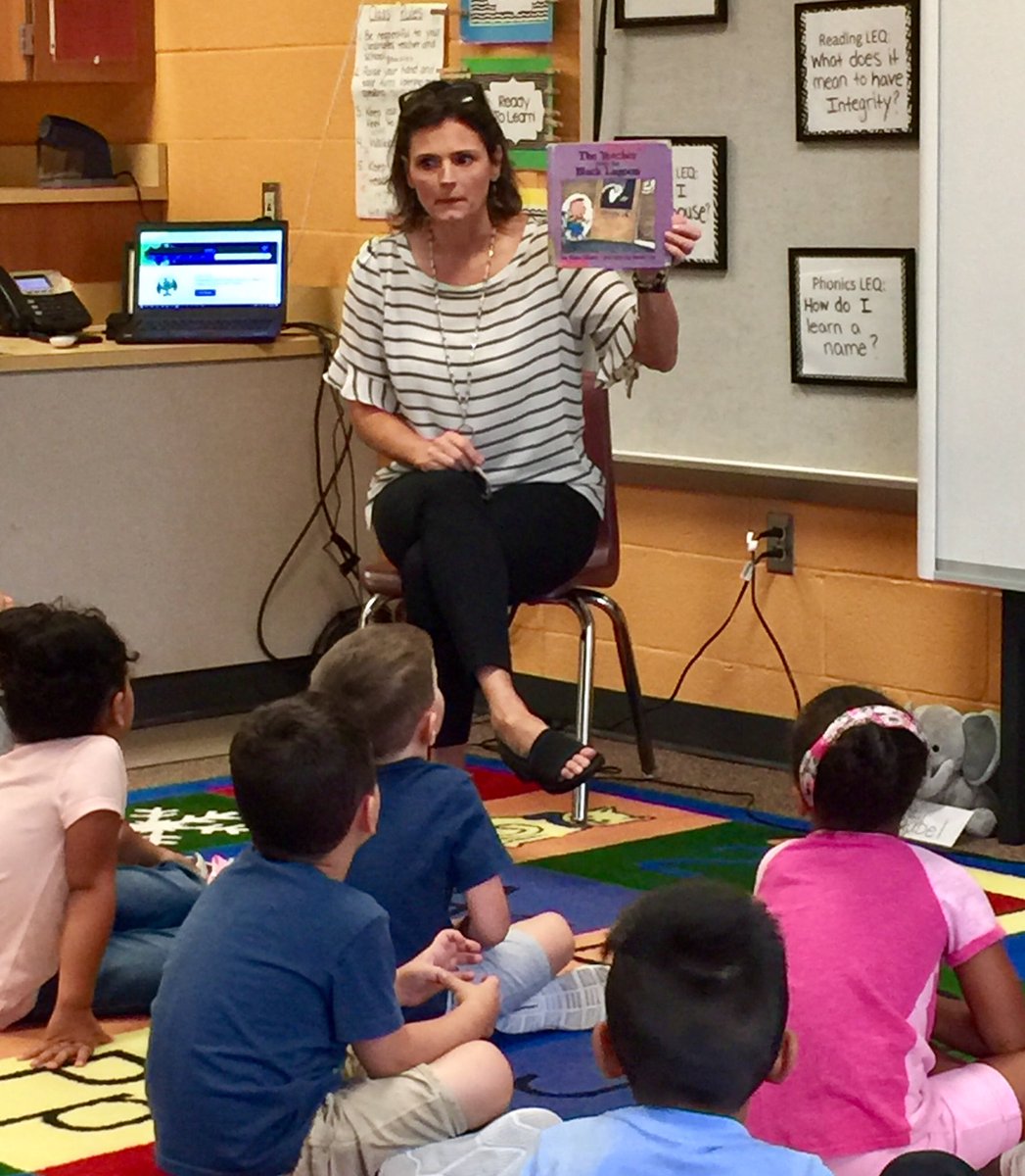 Mrs. Swarr, our principal, came in to read to the class today.
