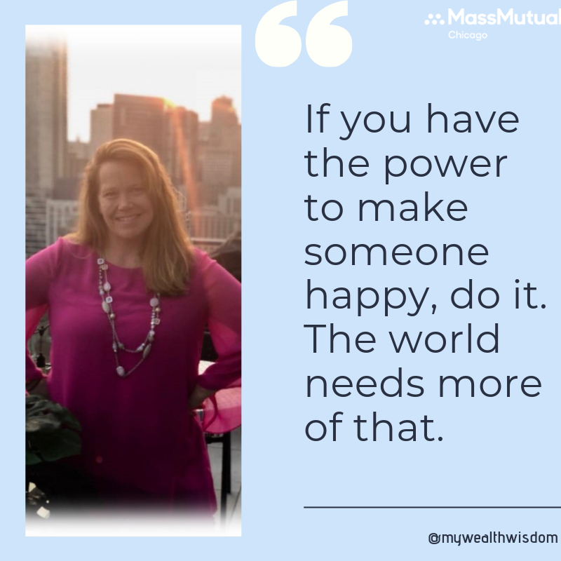 MassMutualChi's tweet photo. Happy #WisdomWednesdayWithWendy everyone!! Always remember that a smile is contagious! Tag someone who makes you happy below! :) #MMCHI #BDR https://t.co/mWrWGbyMNP