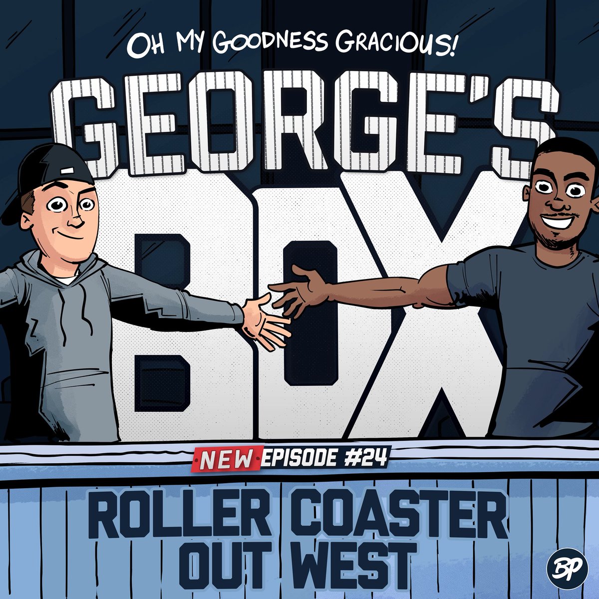 GeorgesBoxPod's tweet photo. Episode 24 of #GeorgesBox #Podcast is now LIVE! 🔥 @JJFromTheBronx and @Keith_McPherson talk about the West Coast trip, Keith seeing the #Dodgers almost get swept in person, the #Yankees playoff roster, and the last #BPCrew event coming up! Listen here: https://t.co/iyUrBbOygc https://t.co/2OzpCPuij0