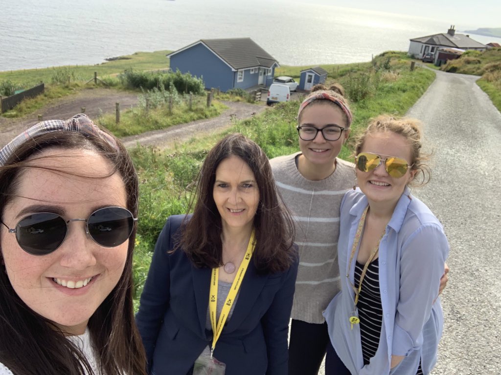 MargaretFerrier's tweet photo. Girl power today in #Hoswick out campaigning for our fantastic @theSNP candidate @tprwills a lady I spoke to at a door complemented Tom on how good he was at the hustings on Monday evening - #VoteSNP #VoteTomWills Thursday 29th https://t.co/tG0DLIupHD