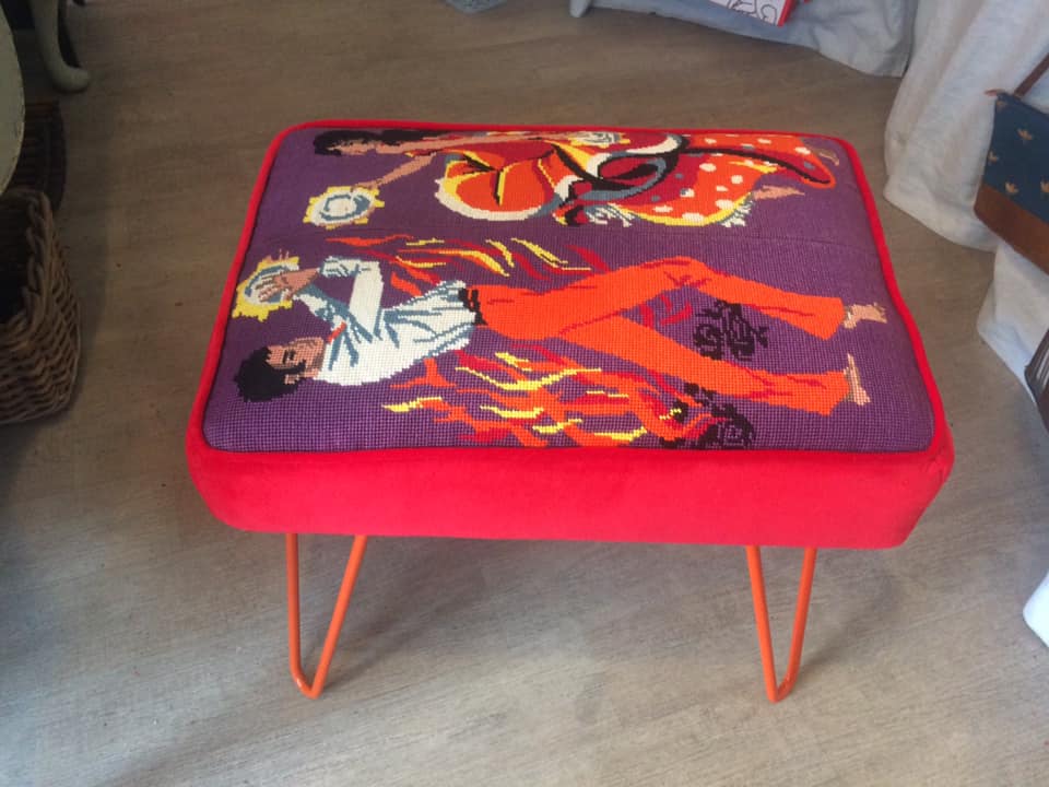 No70HoeSt's tweet photo. Flamenco footstool now on sale, priced £245 
#footstools #uniquefurniture #kitsch https://t.co/03dIEC4Hsn