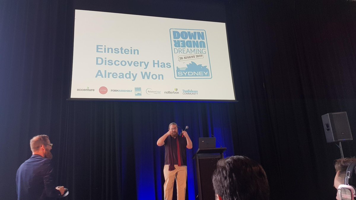 AjayDubedi's tweet photo. Awesome session in Downunder dreaming 
Topic:- Why Einstein Discovery Has Already Won 

Key Takeaways : 
1. Einstein is not prediction builder.
2. Kickstarters
3. Use analytic studio in Salesforce 
4. It does not click not code.

#salesforce #DreamingBNE  #DUDBE19 #DreamingSYD https://t.co/shjazmRP97