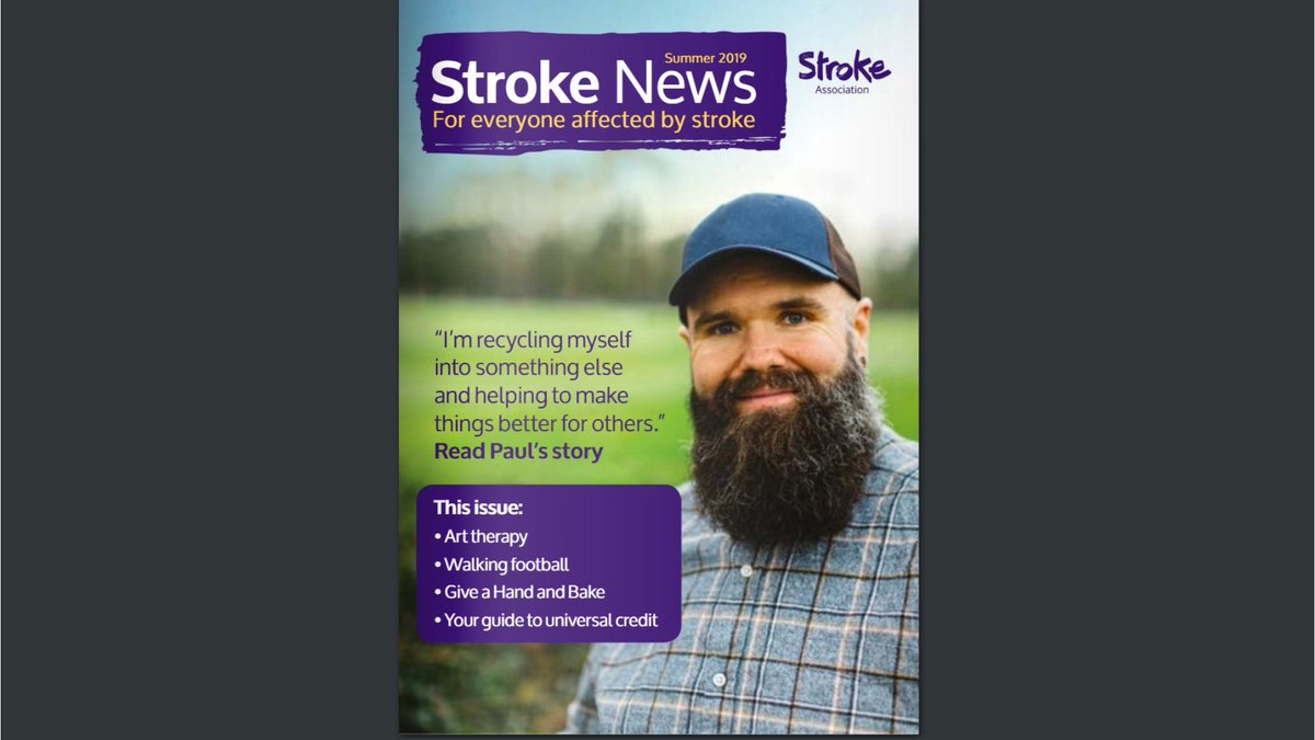 The summer edition of #StrokeNews is out now! 

Subscribe for inspiring stories, information on Vascular Dementia, and helpful tips for rebuilding lives after stroke: strk.org.uk/2KiROLw