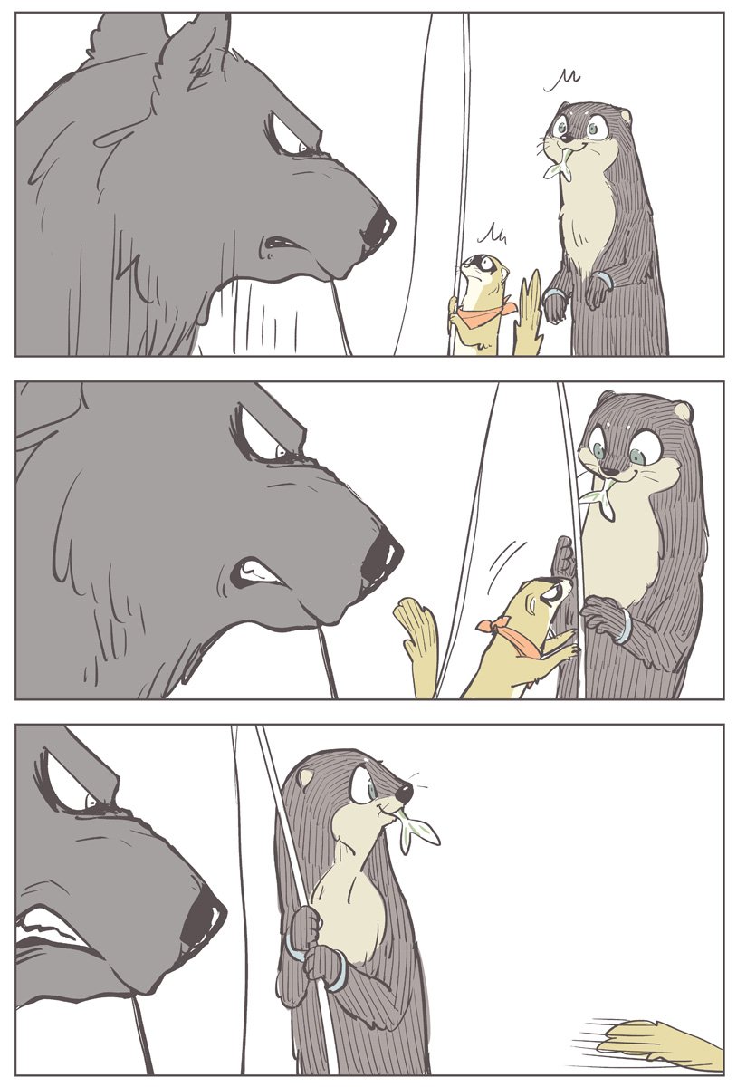 釣りをするイタチとカワウソ

#こりせんまん 