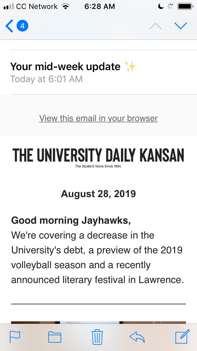 bobkowski's tweet photo. Good morning to you too, ⁦@KansanNews⁩. Nice surprise to find you in my inbox first thing today. https://t.co/Zu2dPOXUvq