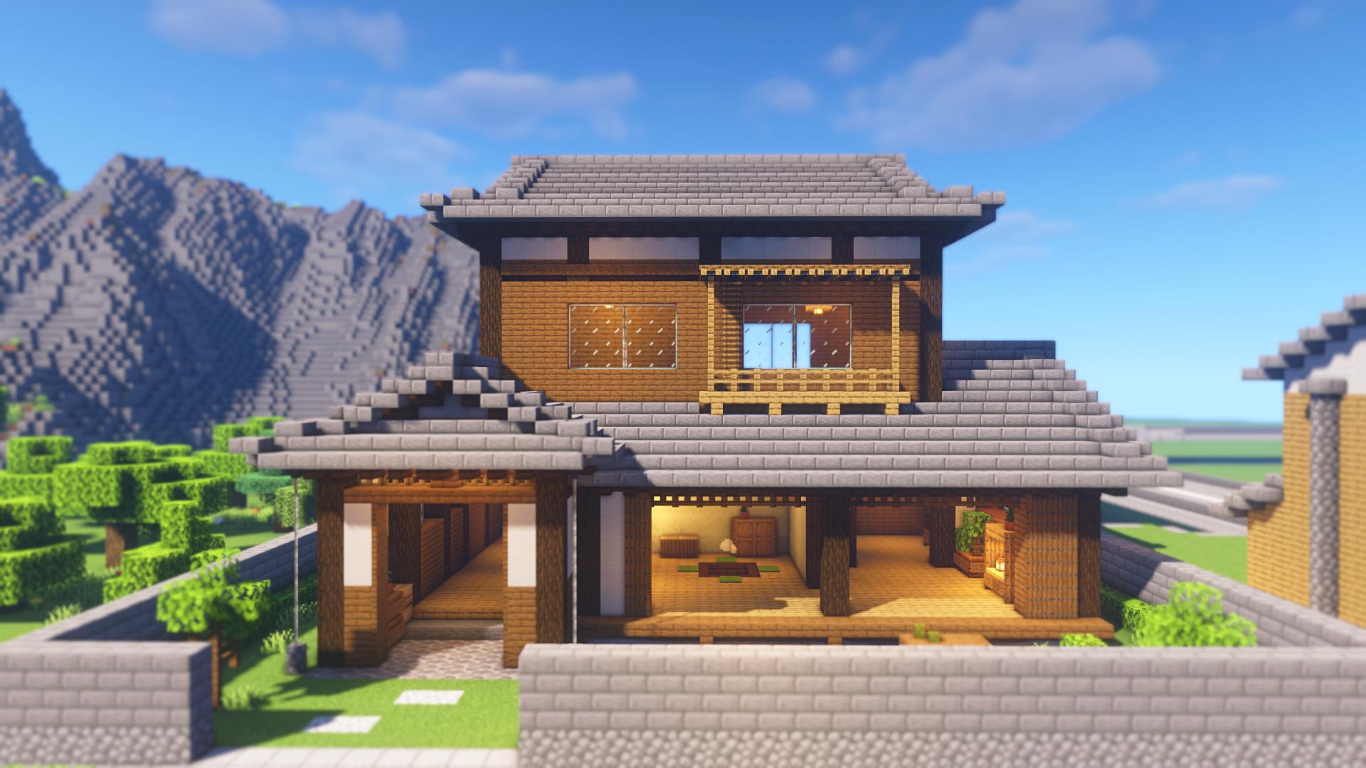 Seven 和風の民家を作ってみましたー 解説動画もあります T Co Q26bewixto Minecraft マイクラ Minecraft建築コミュ T Co Txyakxzd4w Twitter