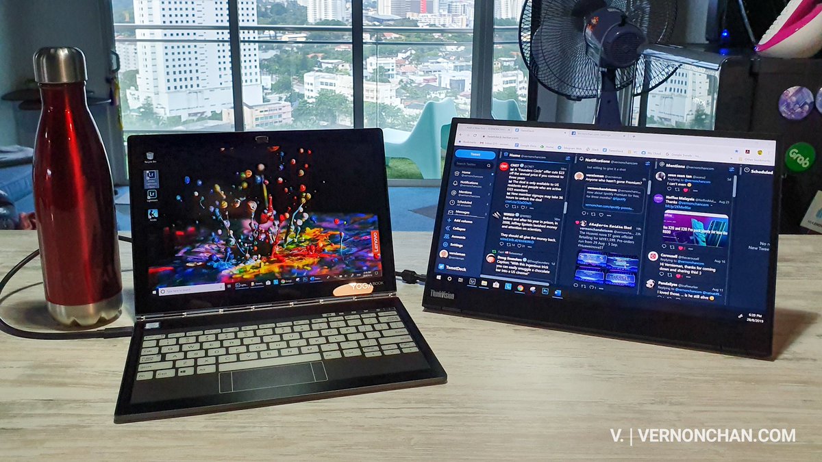 vernieman's tweet photo. Today's office setup #Lenovo #YogaBookC930 #ThinkVisionM14 #Smarter #DifferentIsBetter #LenovoIN
@Lenovo @LenovoIN https://t.co/rzwSEZBkXK