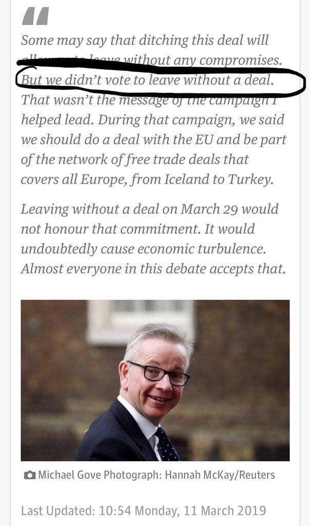 _Scheissesturm's tweet image. And remember that time when Michael Gove said “We didn’t vote to leave without a deal” #brexit