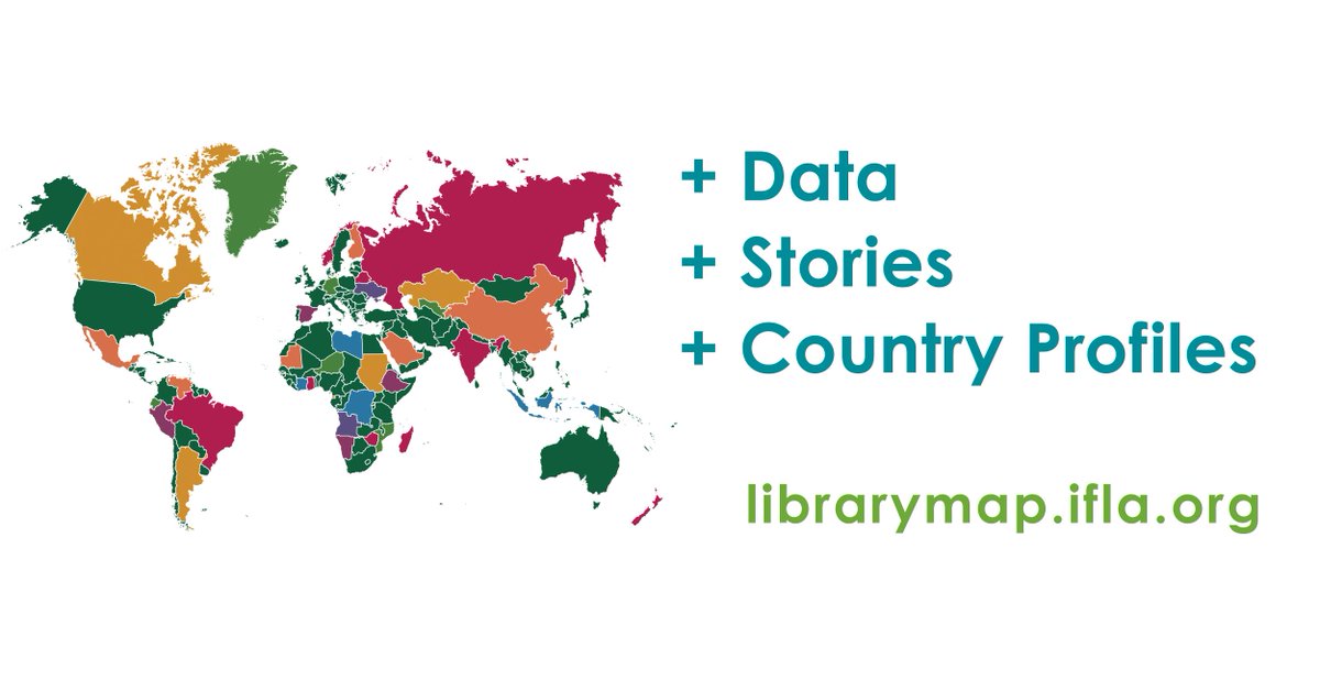IFLA_LibraryMap's tweet image. More #data, stories, and country profiles are now available at @IFLA Library Map of the World to Power Your Advocacy! Read about it here &amp;gt; bit.ly/poweryouradvoc…
#WorldLibraryMap #wlic2019