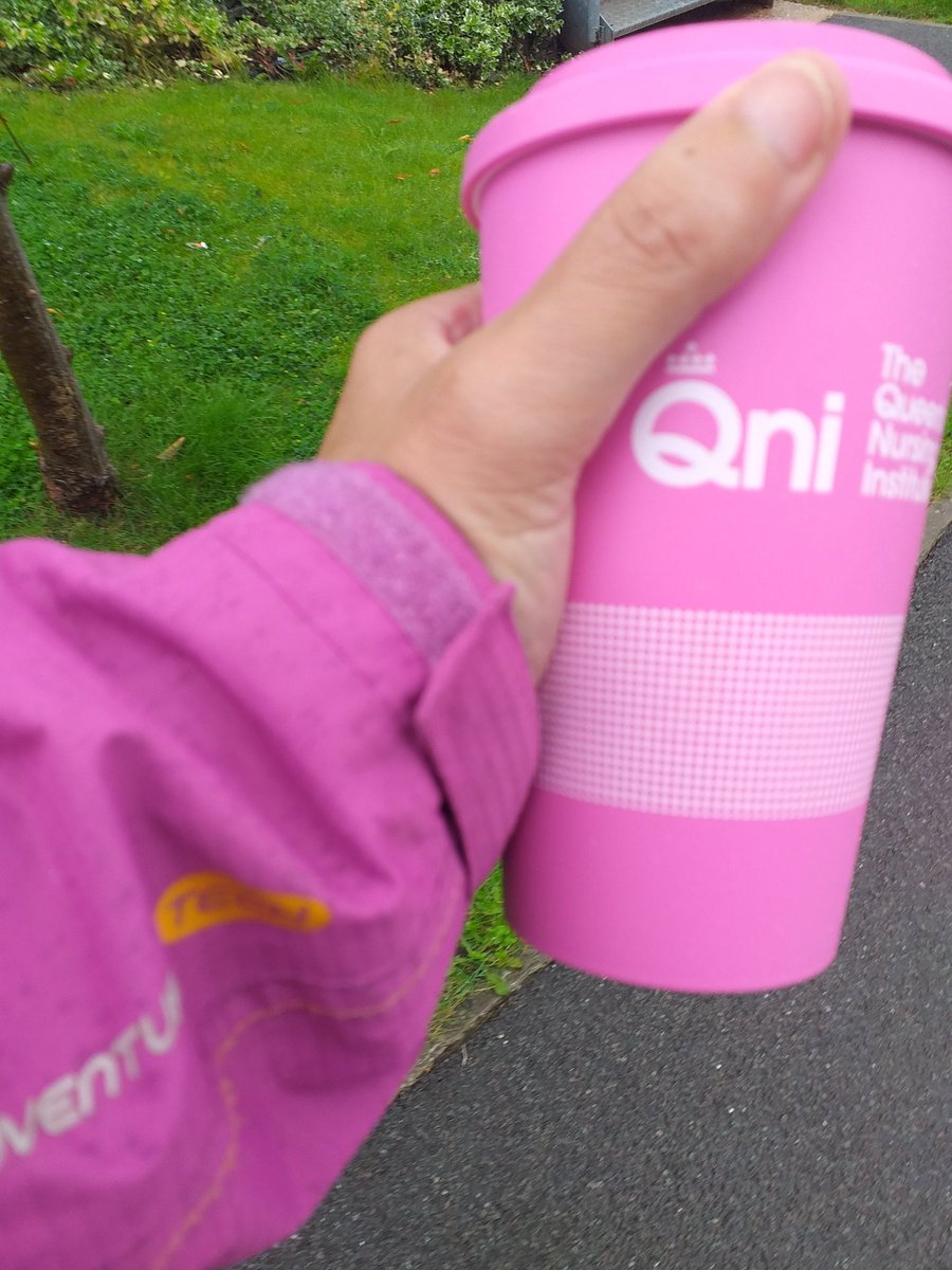 emmamartin349's tweet photo. Parking further away than usual for a meeting on a rainy day means jumping puddles. Plus my cup matches my coat😁#NursesActive https://t.co/QZI4oxojbb
