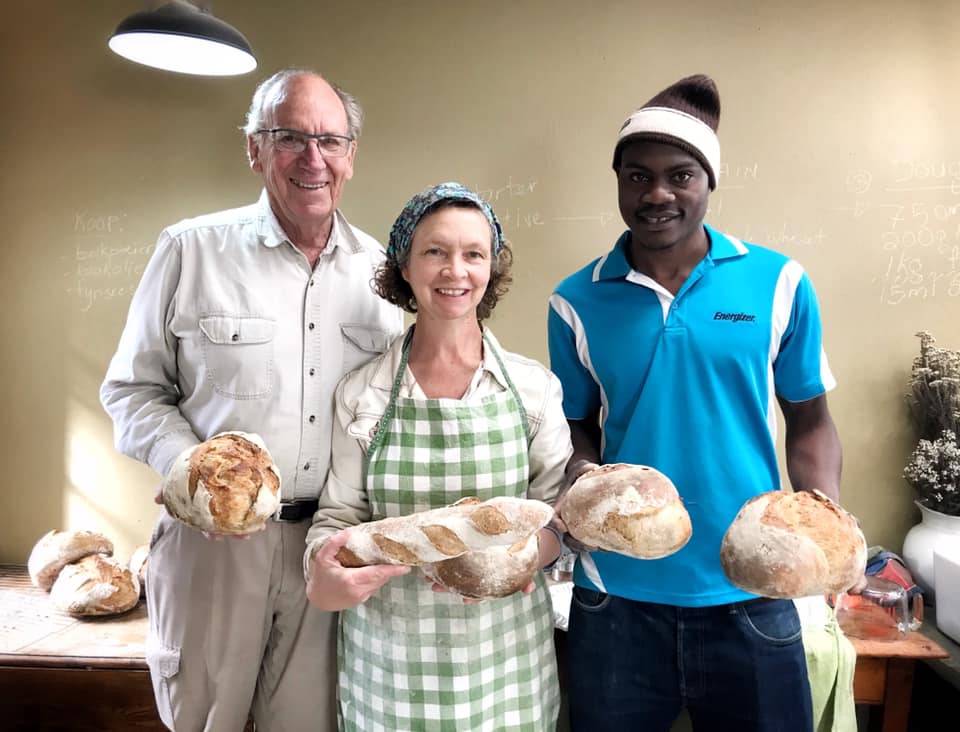 SwellendamS's tweet photo. Song of Wheat: Rustic Country Bread Baking Workshop done and dusted!
During this 3 day workshop the participants learned to make an easy, slow process, country style yeast bread, sourdough bread.
#breadbakingworkshop https://t.co/YPZMtKCG57