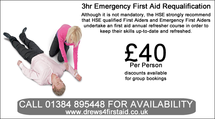 Drews4FirstAid's tweet photo. Although it is not mandatory, the HSE strongly recommend that HSE qualified First Aiders and Emergency First Aiders undertake an first aid annual refresher course. For details visit https://t.co/lRLPemQ1S2 #firstaid #firstaidfacts #healthandsafety #workplacesafety #lifeskills https://t.co/0GoYHzBabZ