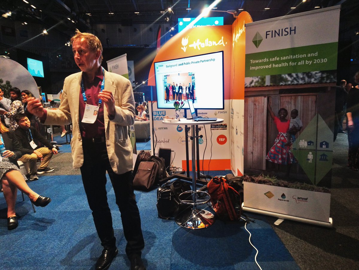 Valentin Post @WASTEadvisers explains #WWWeek @ the Holland Pavilion how FINISH Mondial turns 'Poo to prosperity': the finances of #faecalsludgemanagement &amp; circular economies in #WASH <a href="/nwpnederland/">NWP</a> <a href="/AMREFFlyingDocs/">AMREF Flying Doctors</a> <a href="/HollandWater/">Dutch Water Sector</a> @finishprogramme