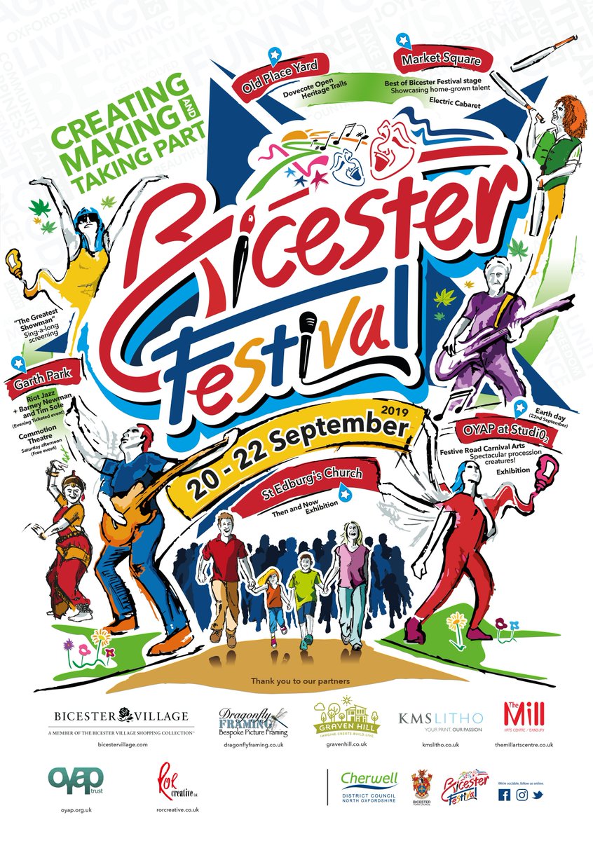 BicesterFest's tweet photo. WERE BACK! @BicesterFest is returning this September 20th-22nd! Expect an array of art, music, workshops, stalls, theatre and everything in-between. Come and get involved. #BicesterFest #Bicester #ArtsEvent https://t.co/pvMT3uO5mG https://t.co/sAGL2dAQbW
