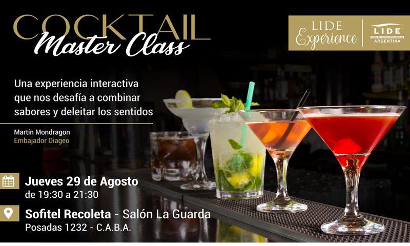 lideargentina's tweet image. El 29 de agosto LIDE Argentina organiza el Cocktail Master Class, una experiencia única que invita a combinar sabores y deleitar los sentidos.
La nota completa: bit.ly/2NDinvg
#CocktailMasterClass  #LideExperience  #LideArgentina