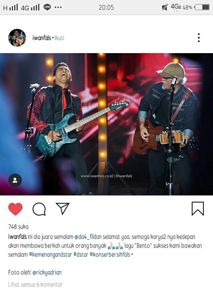 Masya Allah... 

Suksess dan sangat2 spektakuler penampilan om <a href="/iwanfals/">VL</a> Dan Papa <a href="/FildanDa41/">Fildan Da4</a> 

Ditunggu karya2 kalian.. 

Terima Kasih om iwan 
Terima Kasih papa fildan