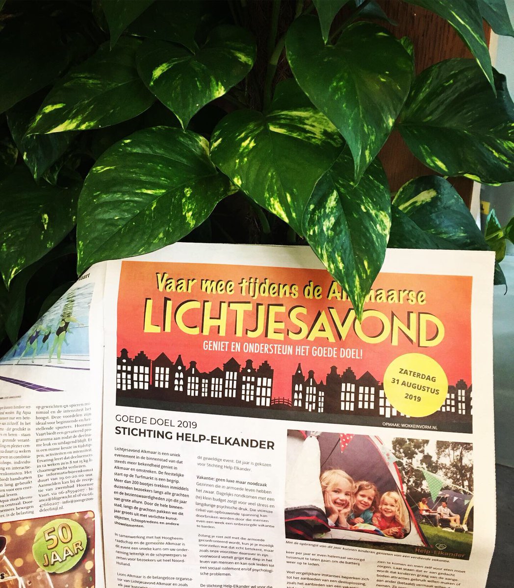 #wistjedat wij als sponsor van @lichtjesalkmaar met een mooie advertentie in de krant staan? Zeker de moeite waard om heen te gaan: zaterdag 31 augustus!