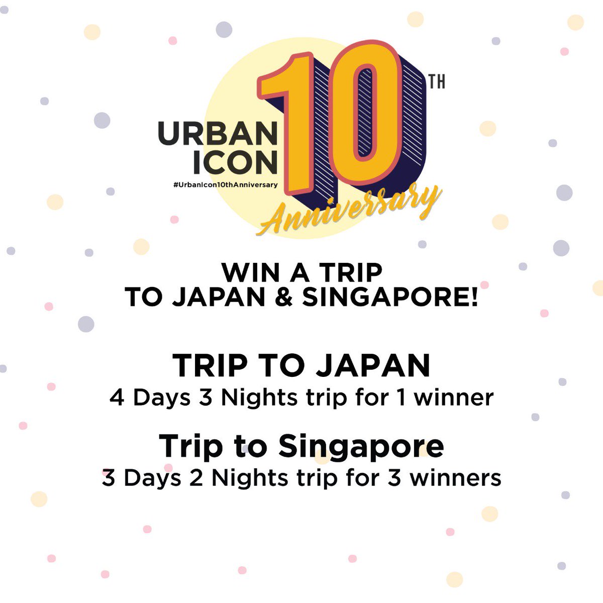senayancity's tweet photo. Win a trip to Japan and Singapore plus Urban Icon vouchers! Get a lucky draw coupon For every Rp 3.000.000 purchase in Urban Icon store 2nd Floor #28 and online store https://t.co/yNAPdVby7u ends 10 September. 
#UrbanIcon10thAnniversary #UrbanIconStyle https://t.co/7dhp2oexSy