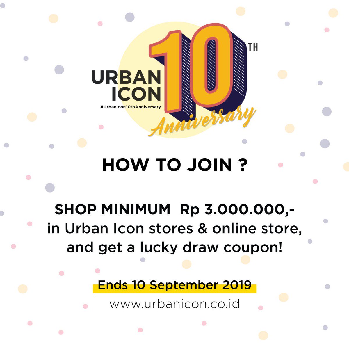 senayancity's tweet photo. Win a trip to Japan and Singapore plus Urban Icon vouchers! Get a lucky draw coupon For every Rp 3.000.000 purchase in Urban Icon store 2nd Floor #28 and online store https://t.co/yNAPdVby7u ends 10 September. 
#UrbanIcon10thAnniversary #UrbanIconStyle https://t.co/7dhp2oexSy