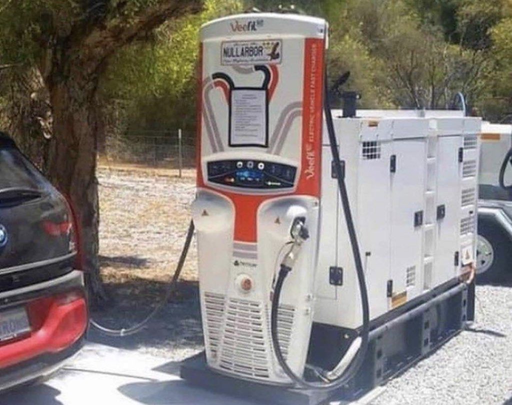 Due# on Twitter: "Here's an electric car charging station..........powered  by a diesel generator. I mean, ?… "