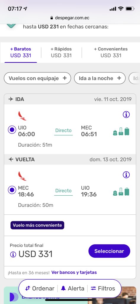 javierhidalgoe's tweet photo. @SCPM_Ec  buen día señores de control de mercado, y señores @Avianca , en un país que sus ciudades con tan cercanas, es justo que sus sistema analíticos calculen tarifas exageradas en vuelos de 30’, son costos prohibitivos y que deberían ser controlados https://t.co/AEk4NiSsgu
