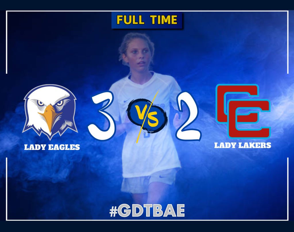 GCLadyEagles's tweet photo. FULL TIME | Your Lady Eagles WIN❗️

Your Lady Eagles open their District season with a great team performance and a WIN versus Calloway. 

🔵 Lady Eagles 3️⃣ 
🔴 Lady Lakers 2️⃣ 

We play at Caldwell on Thursday. 

#Vamos #LadyEagles #Soccer #FullTime #GDTBAE https://t.co/F1XuaDWFy1