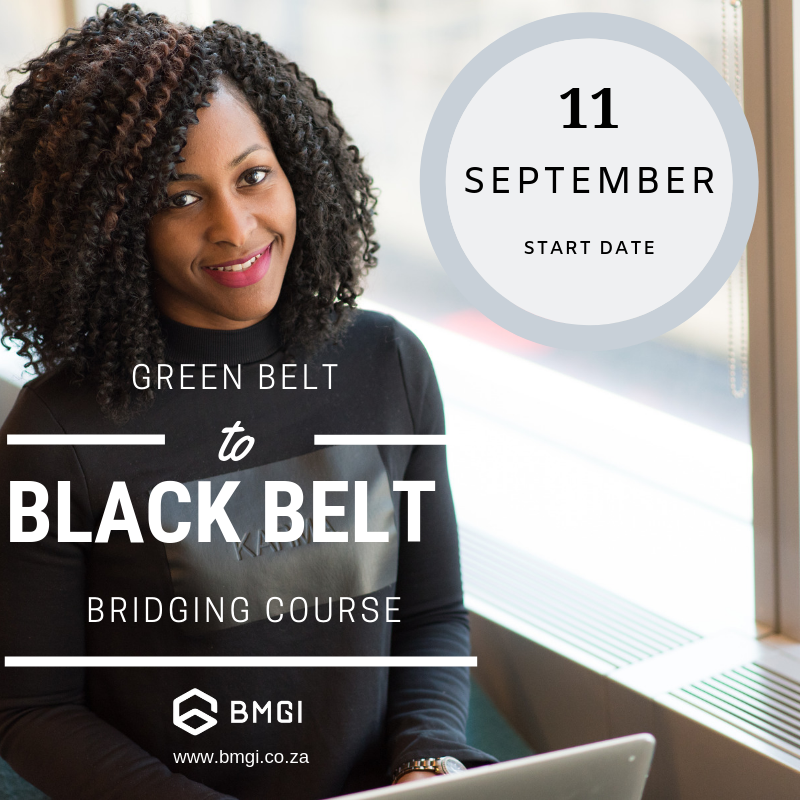 BMGI_SA's tweet photo. Go from Green to Black with @BMGI_SA #LeanSixSigma Green Belt to Black Belt bridging course.
Start now and certify before the end of 2019.
Think about what it can do for your career.
Register now: https://t.co/GUHJ2syWpV
#careerdevelopment https://t.co/jPRbp9dRKP