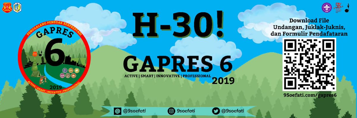 🚨🚨 30 Hari lagi!🚨🚨
.
 Ayo segera daftarkan pangkalan kakak di GAPRES 6.  Download undangan, juklak-juknis, dan formulir pendaftaran di 9soefati.com/gapres6 atau klik link di bio instagram kami!